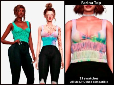 Farina TOP By Couquett Sims 4 CC