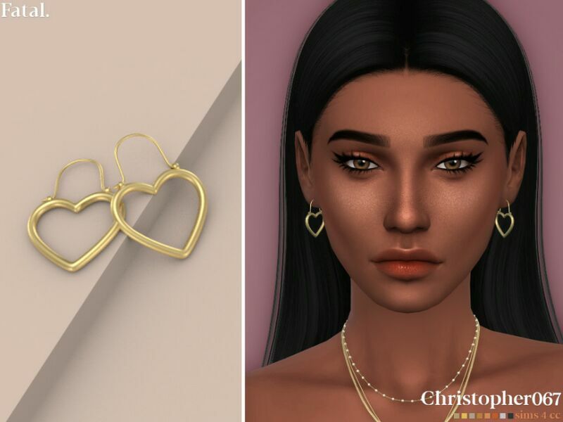 Fatal Earrings By Christopher067 Sims 4 CC