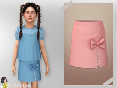 Female Child Everyday Clothing: Blakely Skirt Sims 4 CC