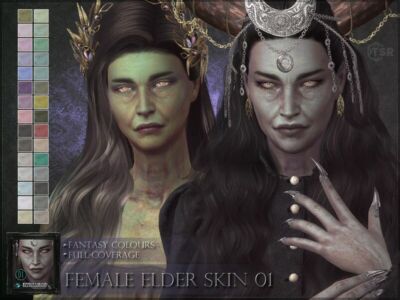 Female Elder Skin 01 – Fantasy Version For / Skintones By Remussirion Sims 4 CC