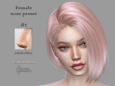 Female Nose Preset N2 By Coffeemoon Sims 4 CC