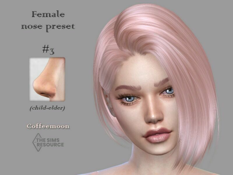 Female Nose Preset N3 By Coffeemoon Sims 4 CC