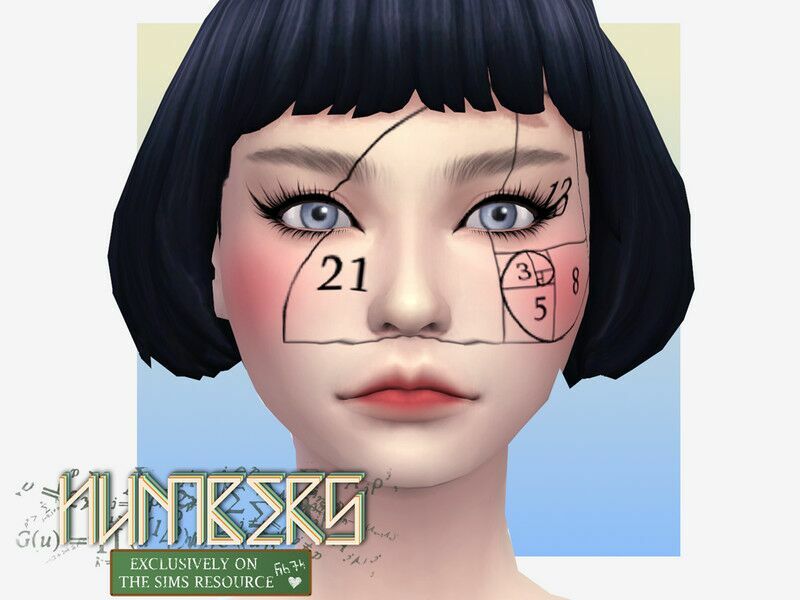 Fibonacci Facepaint Sims 4 CC