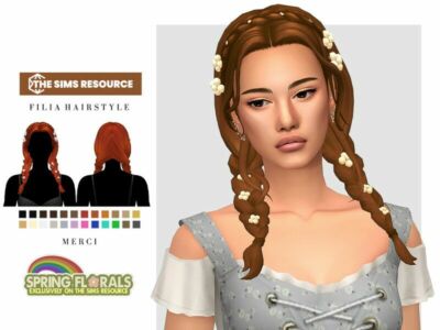 Filia Hairstyle By -Merci- Sims 4 CC