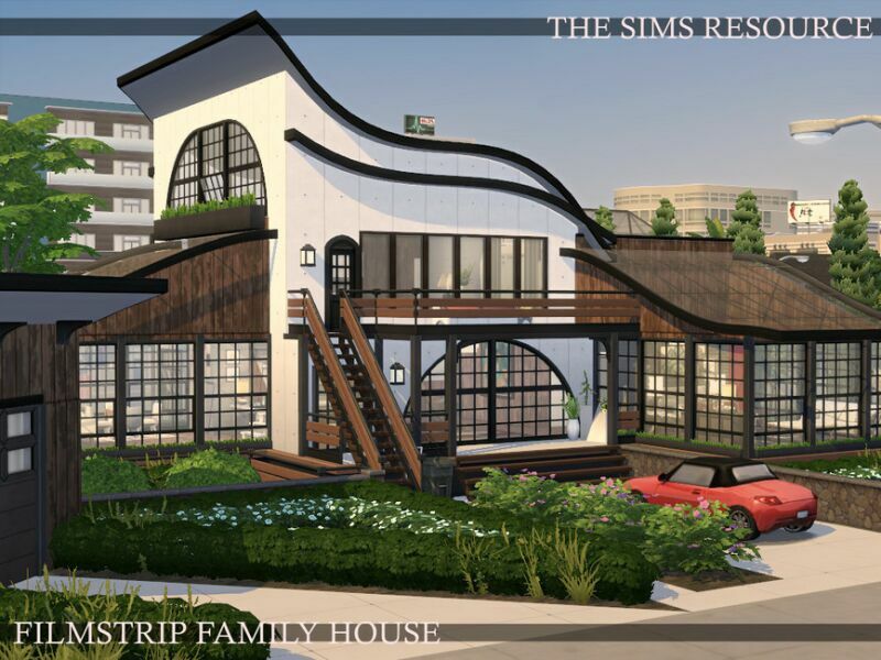 Filmstrip Family House | Nocc By Simzmora Sims 4 CC