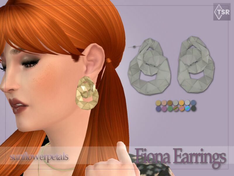 Fiona Earrings By Sunflowerpetalscc Sims 4 CC