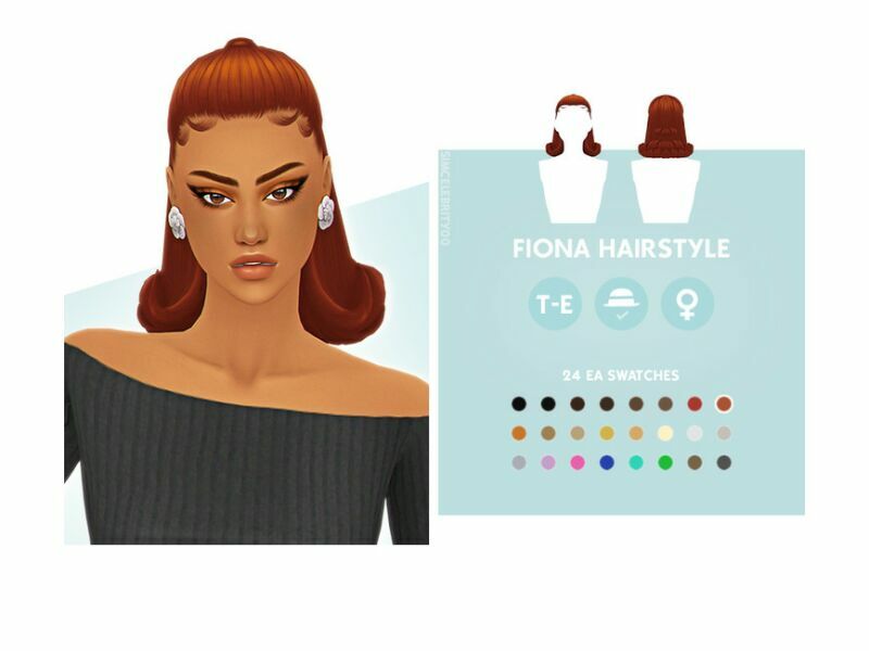 Fiona Hairstyle By Simcelebrity00 Sims 4 CC