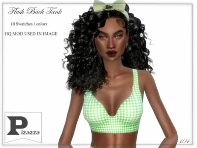 Flash Back Tank By Pizazz Sims 4 CC