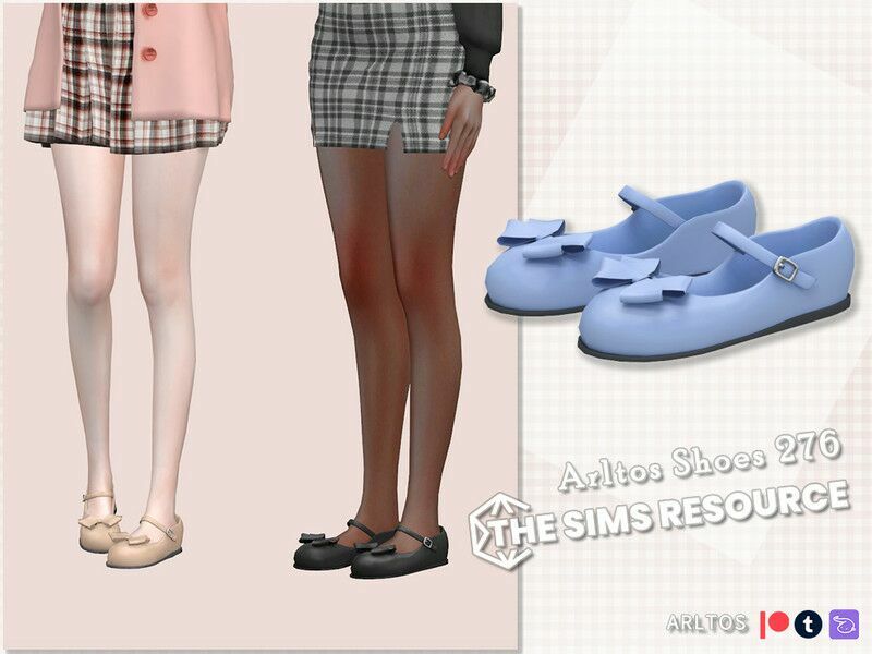 Flats With BOW By Arltos Sims 4 CC