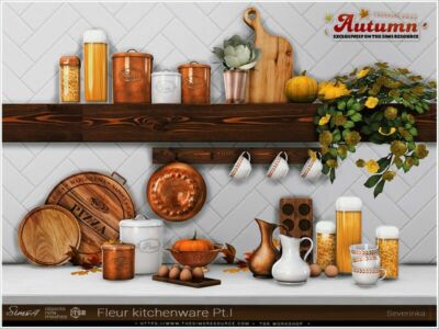 Fleur Kitchenware PT.I By Severinka_ Sims 4 CC