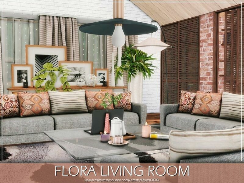 sims 4 cc flora living room by mychqqq 2