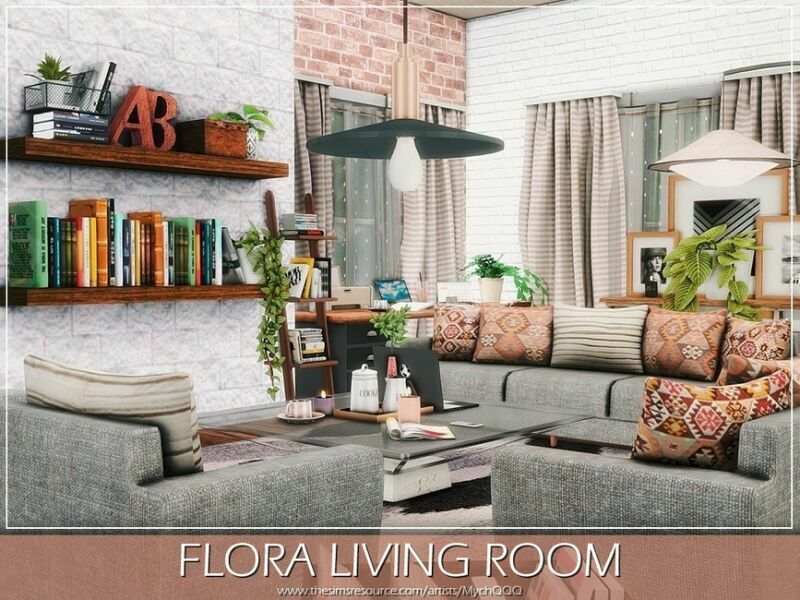 sims 4 cc flora living room by mychqqq 4