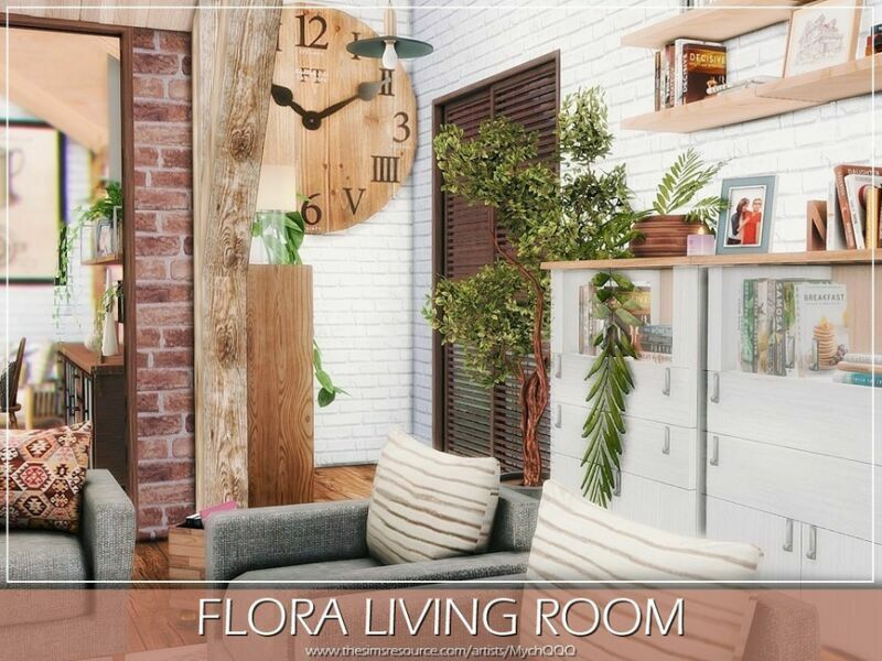 sims 4 cc flora living room by mychqqq 7