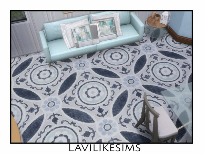 Floral Circle Carpet By Lavilikesims Sims 4 CC