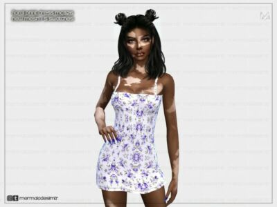 Floral Print Dress MC326 By Mermaladesimtr Sims 4 CC