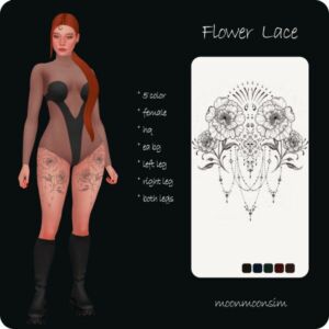 Flower Lace Tattoo By Moonmoonsim Sims 4 CC