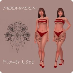 Flower Lace Tattoo By Moonmoonsim Sims 4 CC