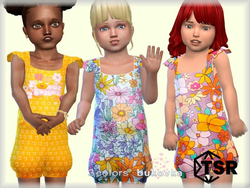 Flower Power Jumpsuit By Bukovka Sims 4 CC Download