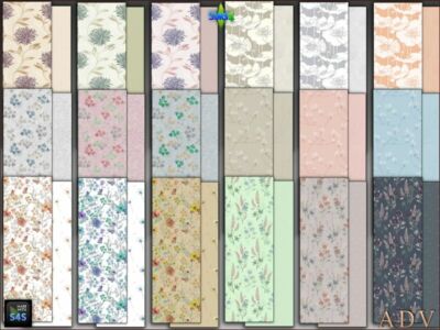 Flower Wallpapers Sims 4 CC