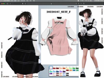 Flowing Doll Dress Sims 4 CC