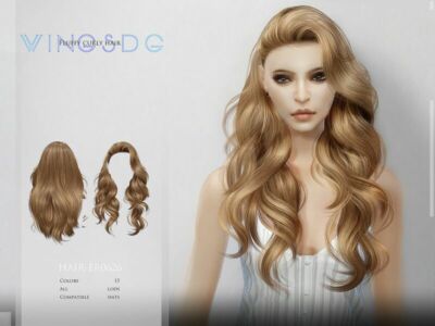 Fluffy Curly Hair – ER0626 By Wingssims Sims 4 CC