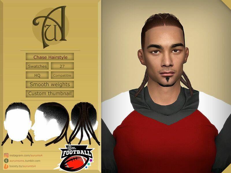 Football Inspired Drop – Chase Hairstyle Sims 4 CC