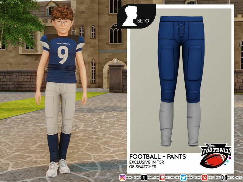 Football (Pants – Child Version) Sims 4 CC