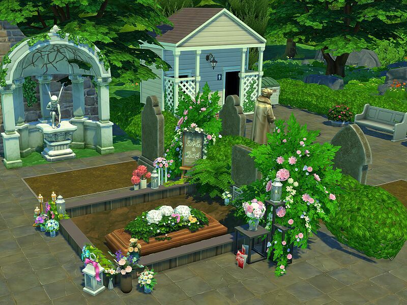 sims 4 cc forest cemetery no cc by flubs79 2