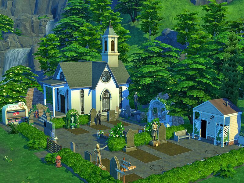 sims 4 cc forest cemetery no cc by flubs79 3