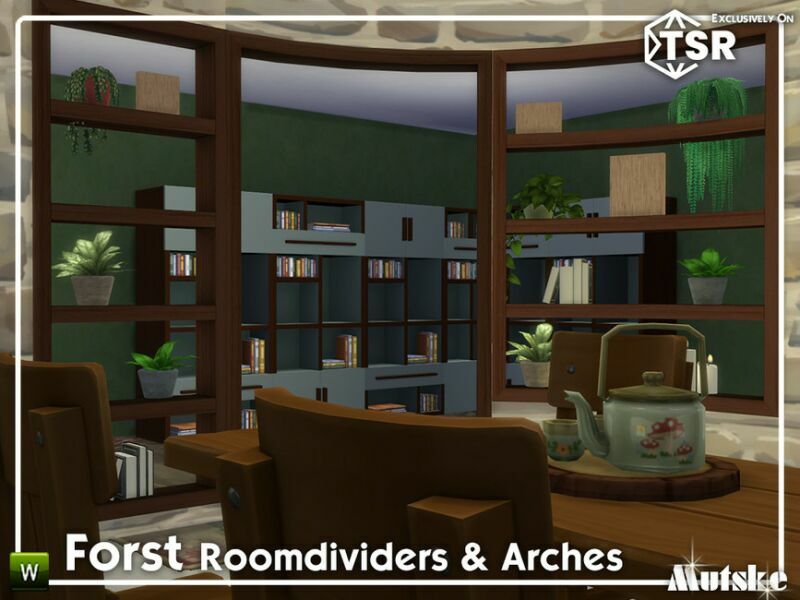 sims 4 cc forst curved bookcases and arches model 3 by mutske 4