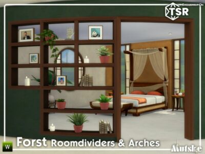 Forst Curved Bookcases And Arches Model 7 By Mutske Sims 4 CC