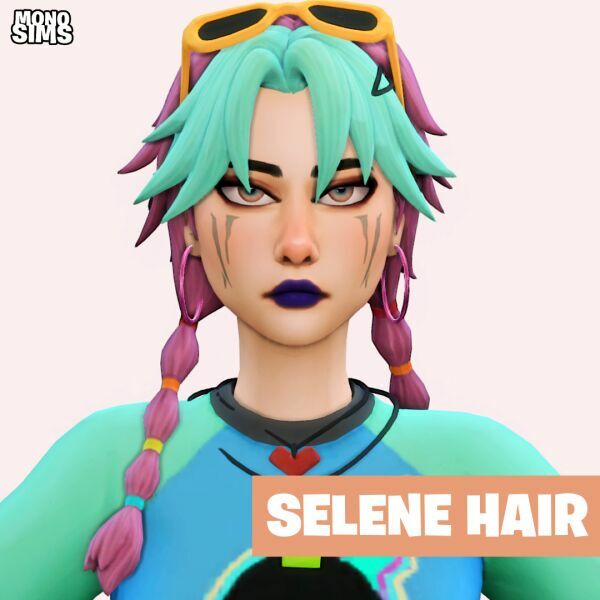 Fortnite Selene Hair By Monosims Sims 4 CC