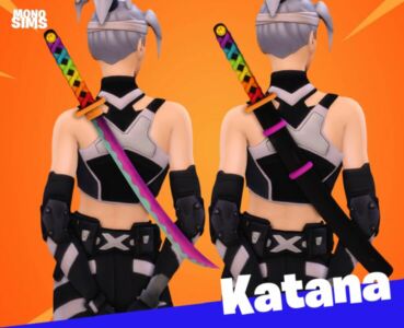 [Fortnite]Real Katana Backblings By Monosims Sims 4 CC