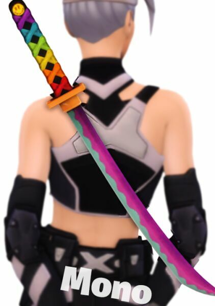 sims 4 cc fortnitereal katana backblings by monosims 3