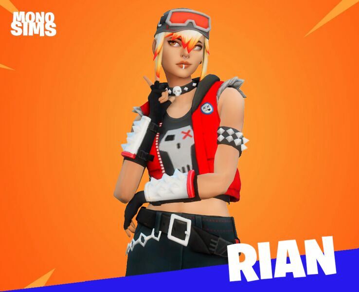 [Fortnite]Rian Sims By Monosims Sims 4 CC