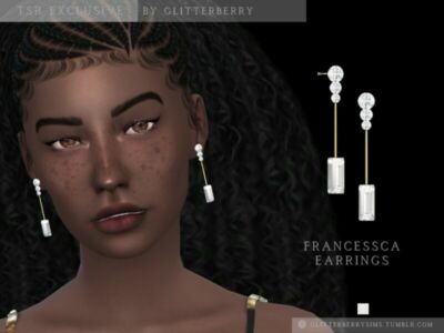 Francessca Earrings By Glitterberryfly Sims 4 CC