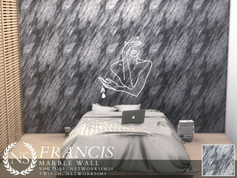 Francis Marble Wall By Networksims Sims 4 CC