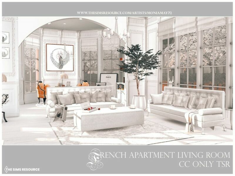 sims 4 cc french apartment living room by moniamay72 2