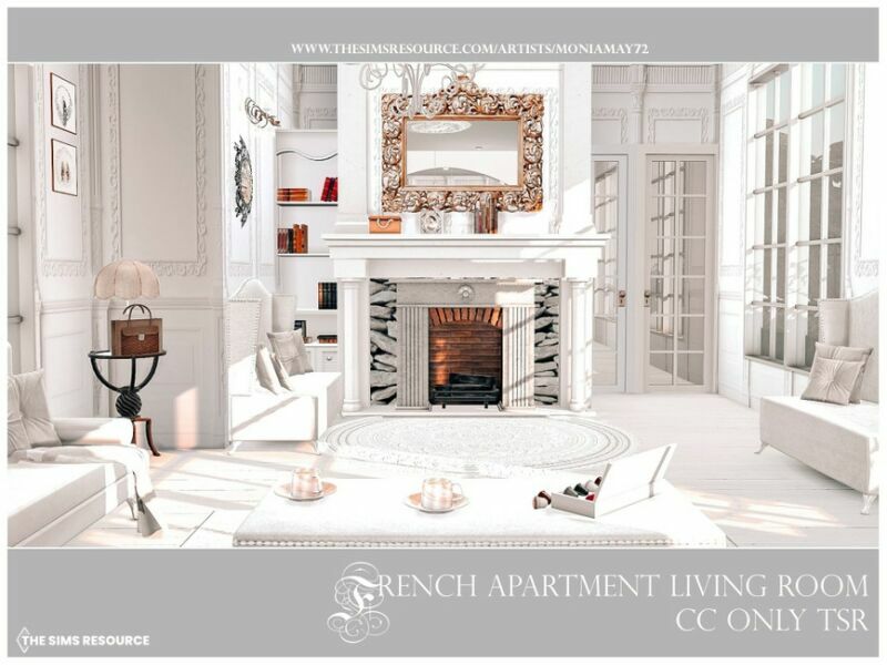 sims 4 cc french apartment living room by moniamay72 3