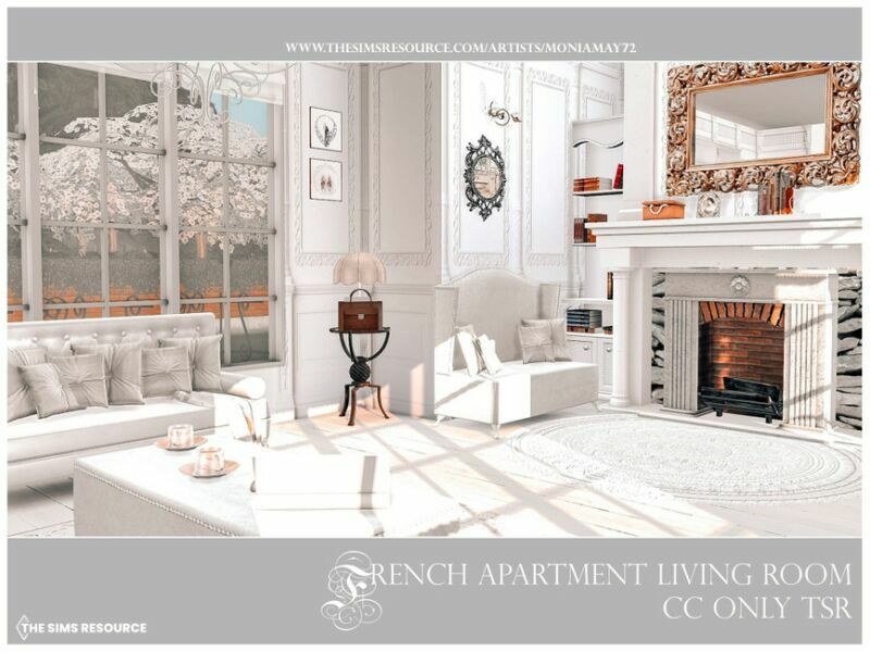 sims 4 cc french apartment living room by moniamay72 4