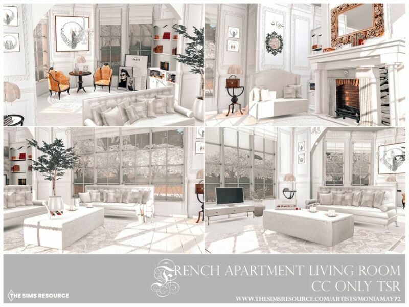 sims 4 cc french apartment living room by moniamay72 6