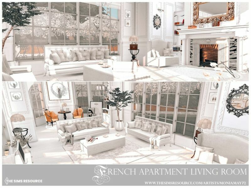 sims 4 cc french apartment living room by moniamay72 7