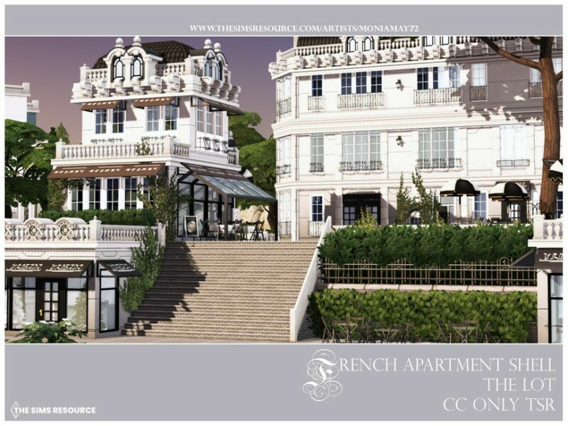 sims 4 cc french apartment shell the lot by moniamay72 3