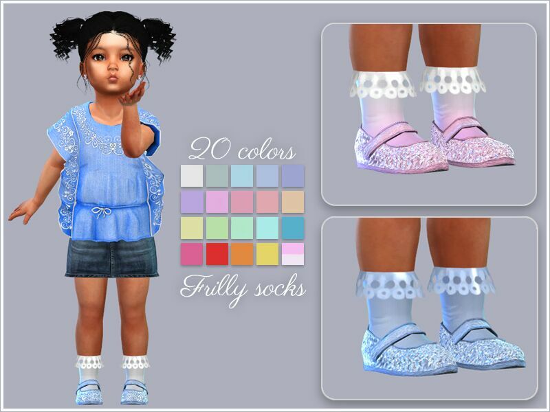 sims 4 cc frilly socks for toddlers by giulietta 2