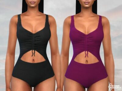 Front Smocked Swimsuits By Saliwa Sims 4 CC