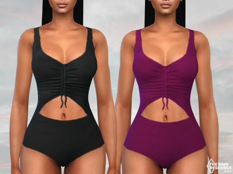 Front Smocked Swimsuits By Saliwa Sims 4 CC