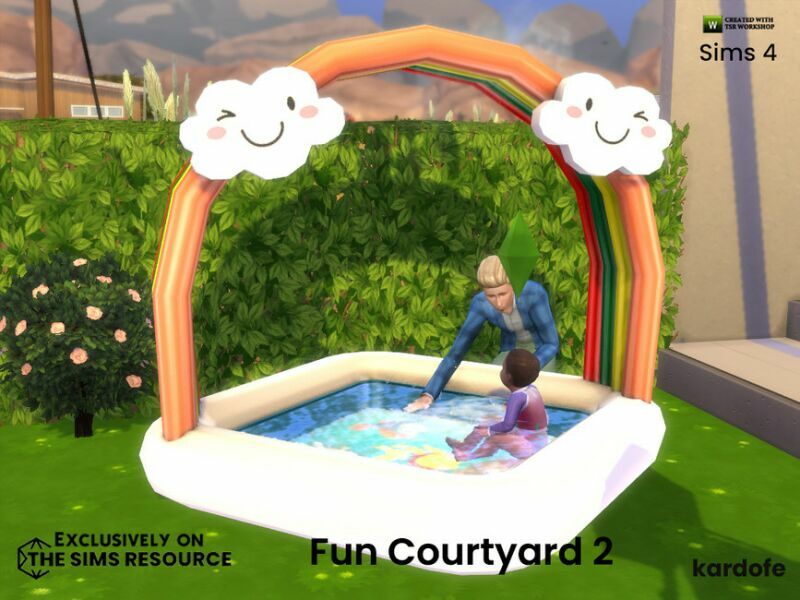 sims 4 cc fun courtyard 2 by kardofe 2