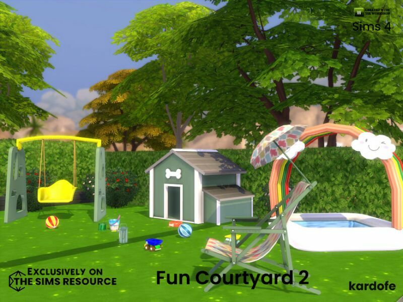 sims 4 cc fun courtyard 2 by kardofe 6