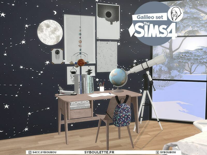 sims 4 cc galileo kid bedroom set by syboulette 3