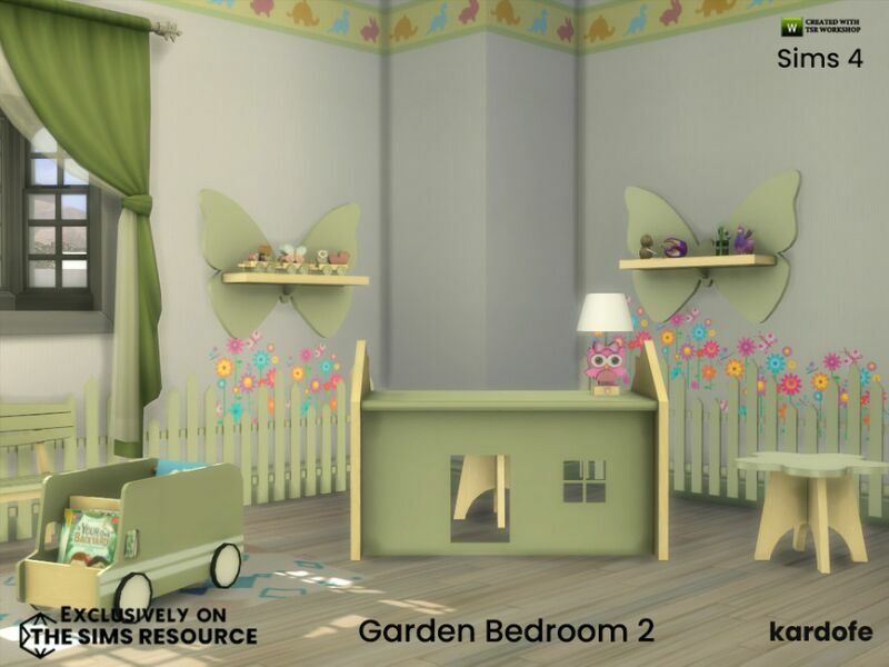 sims 4 cc garden bedroom 2 by kardofe 3